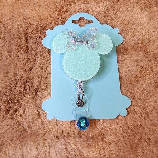 Glittery Blue Badge Reel