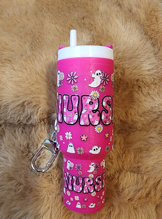 **CLEARANCE** Halloween Nurse Mini Tumbler Keychain