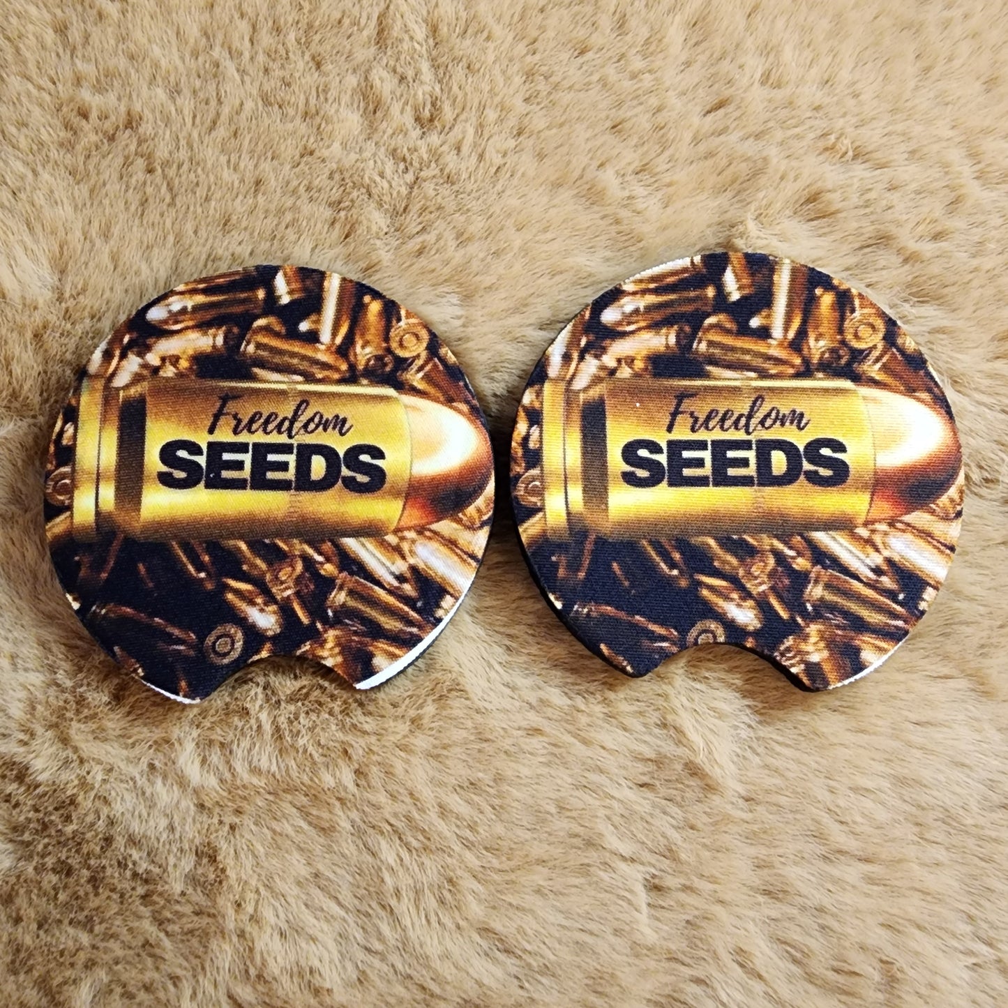 Freedom Seeds 2 pc car coaster set