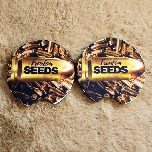 Freedom Seeds 2 pc car coaster set