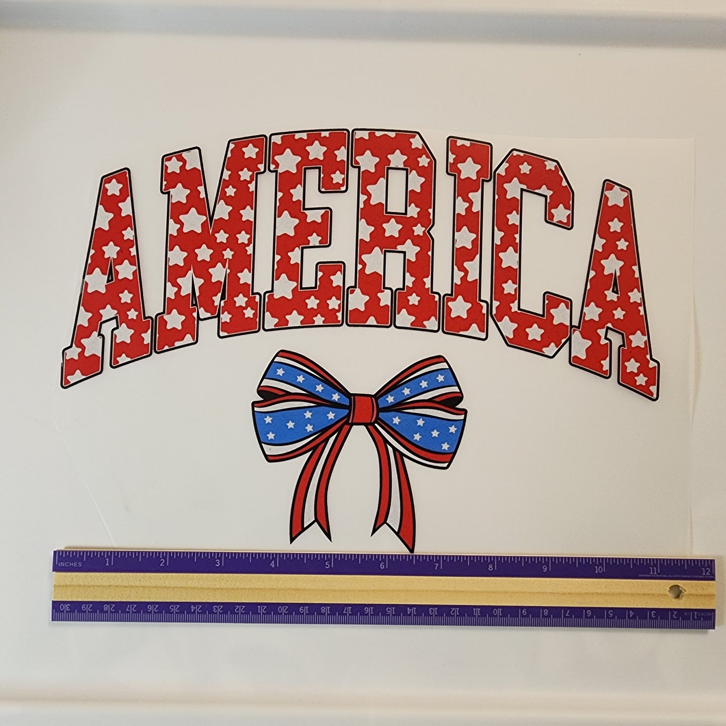 America Bow Patriotic DTF