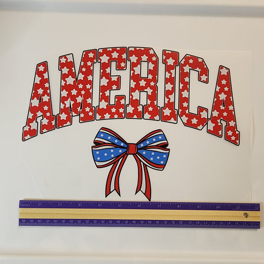 America Bow Patriotic DTF