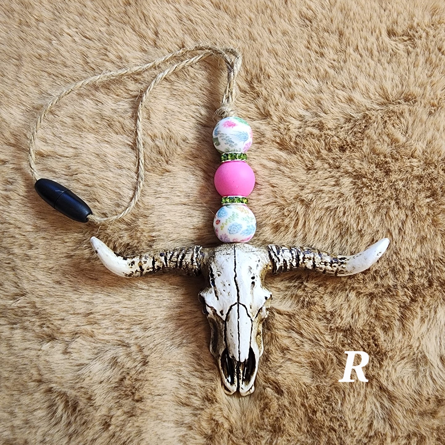 Rustic Bull Skull Car Charms