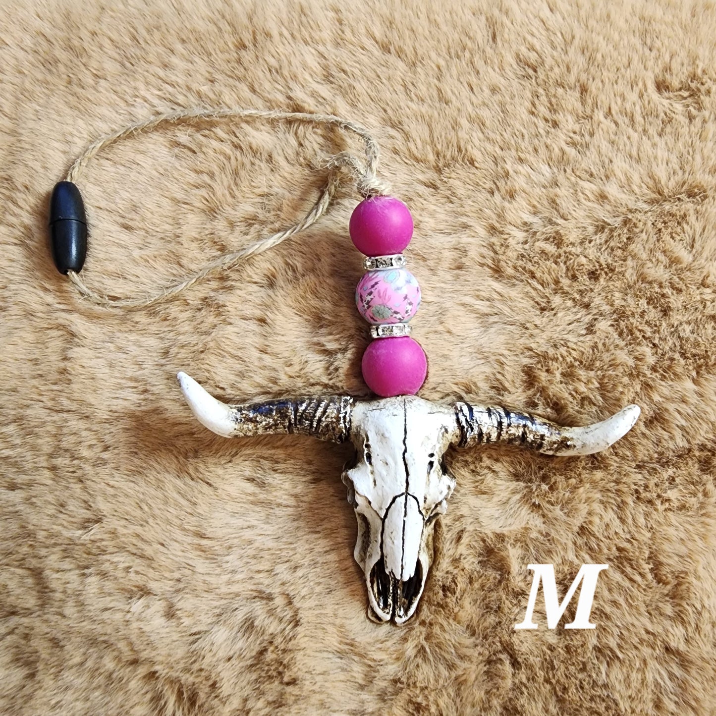 Rustic Bull Skull Car Charms