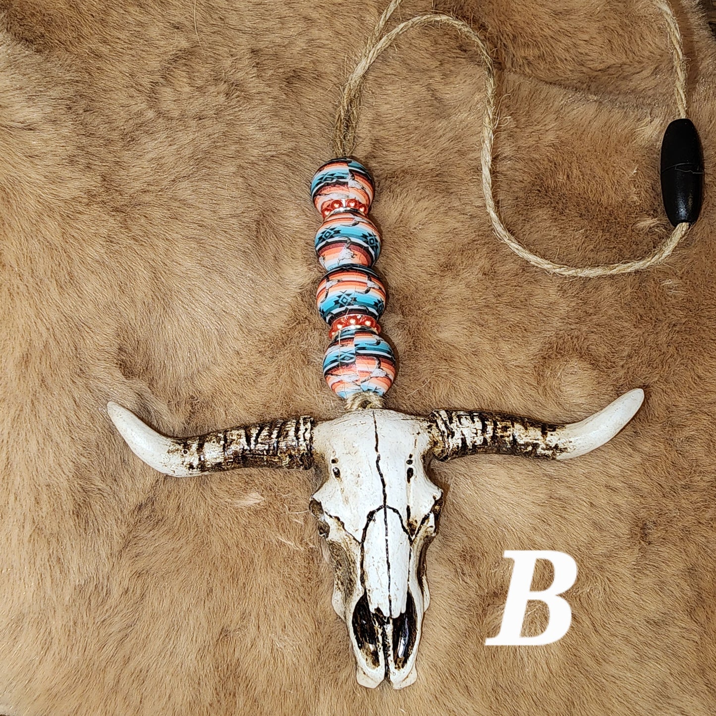 Rustic Bull Skull Car Charms