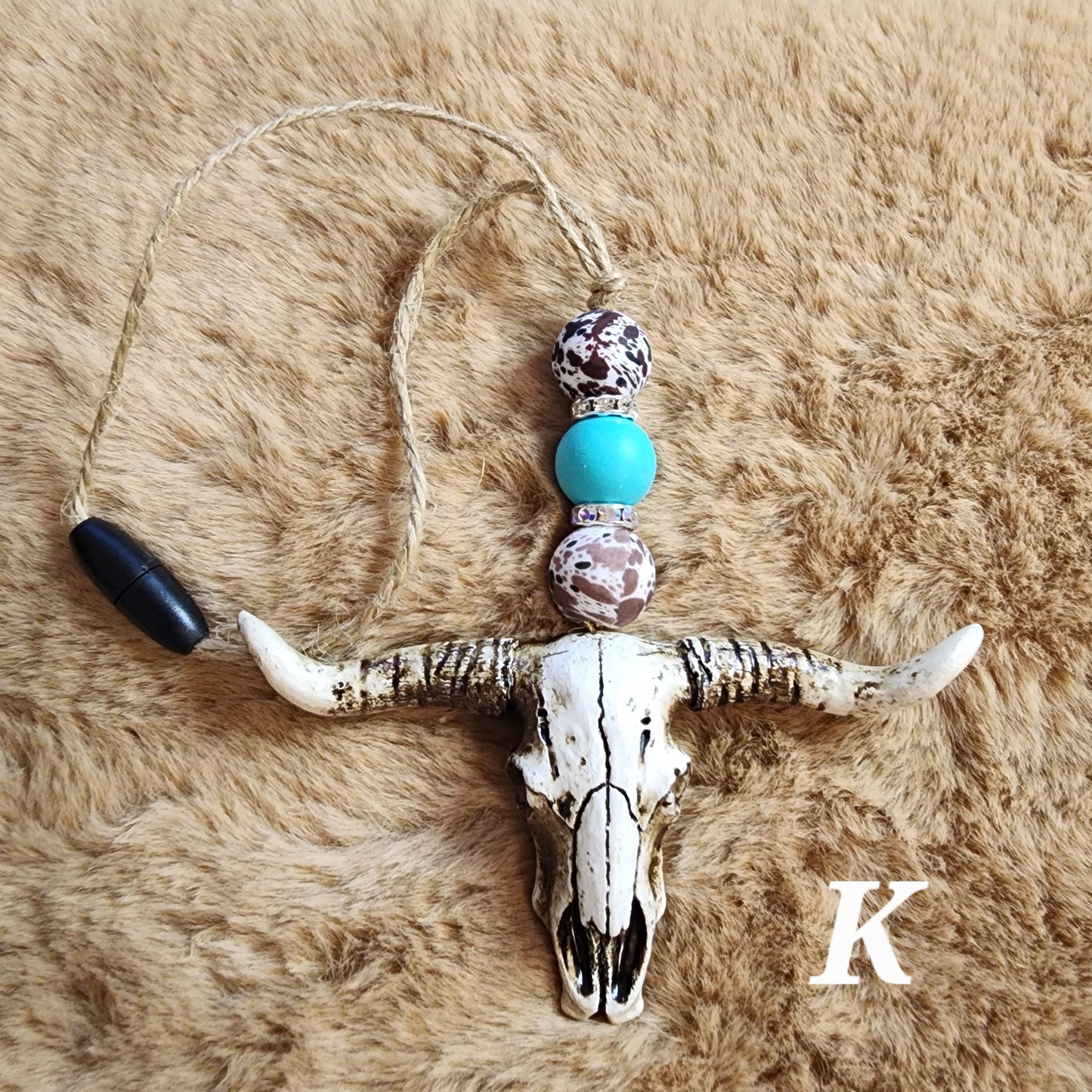 Rustic Bull Skull Car Charms