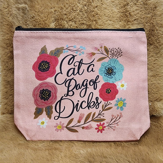 Eat a Bag Canvas Makeup Bag
