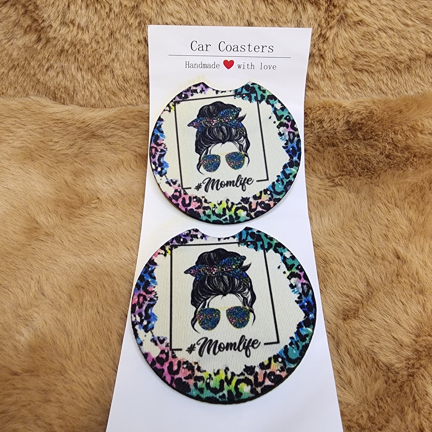 Mom Life Car Coaster