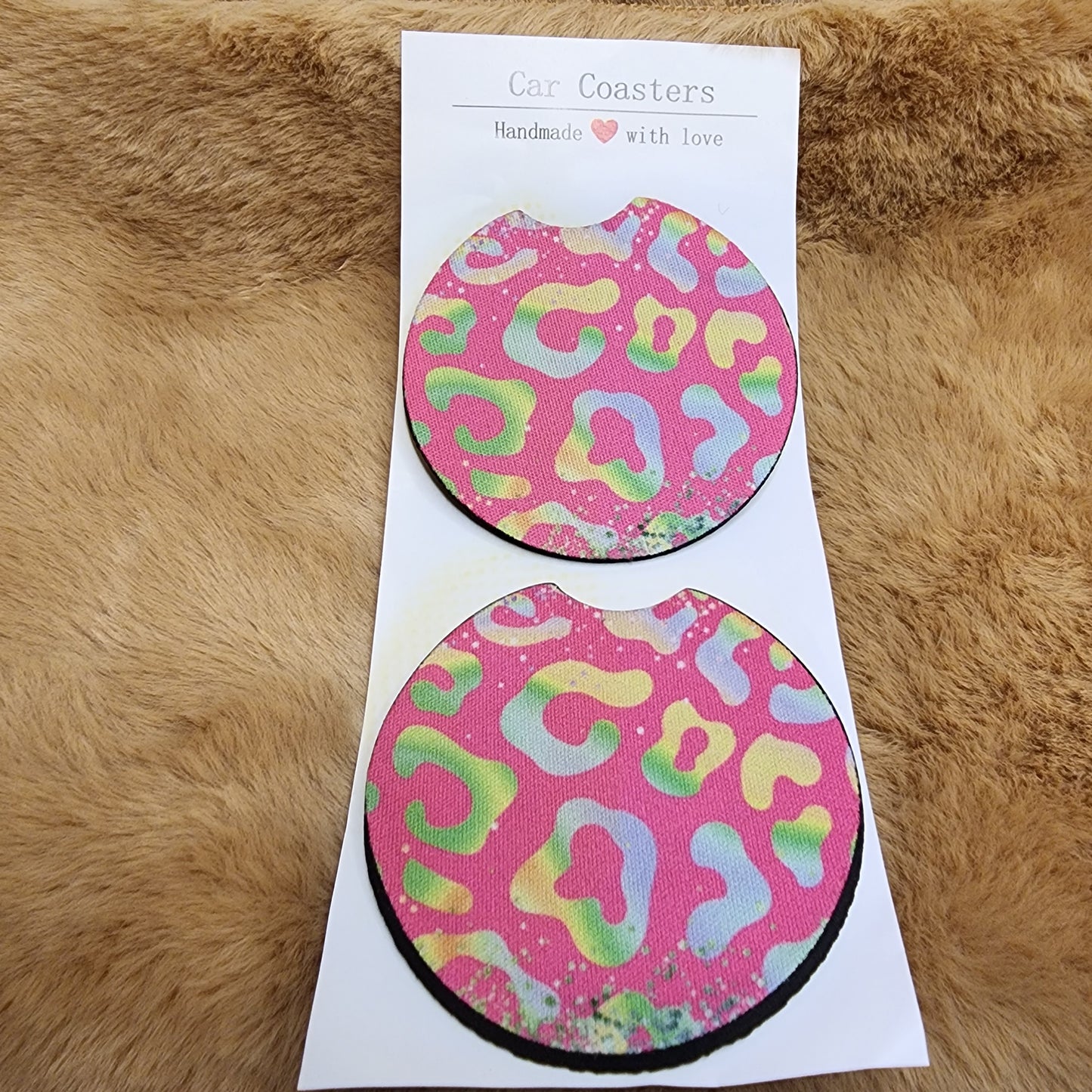 Leopard Print Car Coaster