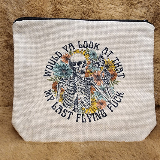 The Last Flight Canvas Makeup Bag