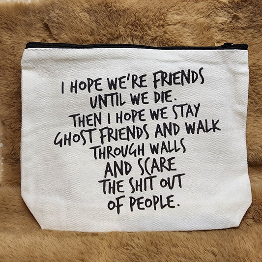 Ghost Friends Canvas Makeup Bag